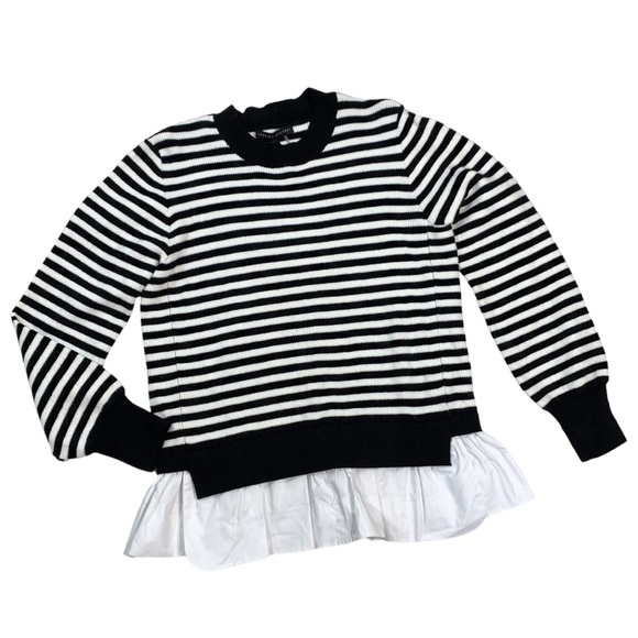 English Factory Black & White Striped Sweater Top - Picture 4 of 12